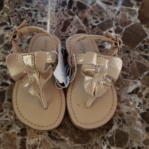 Cat and Jack gold tone baby sandals
